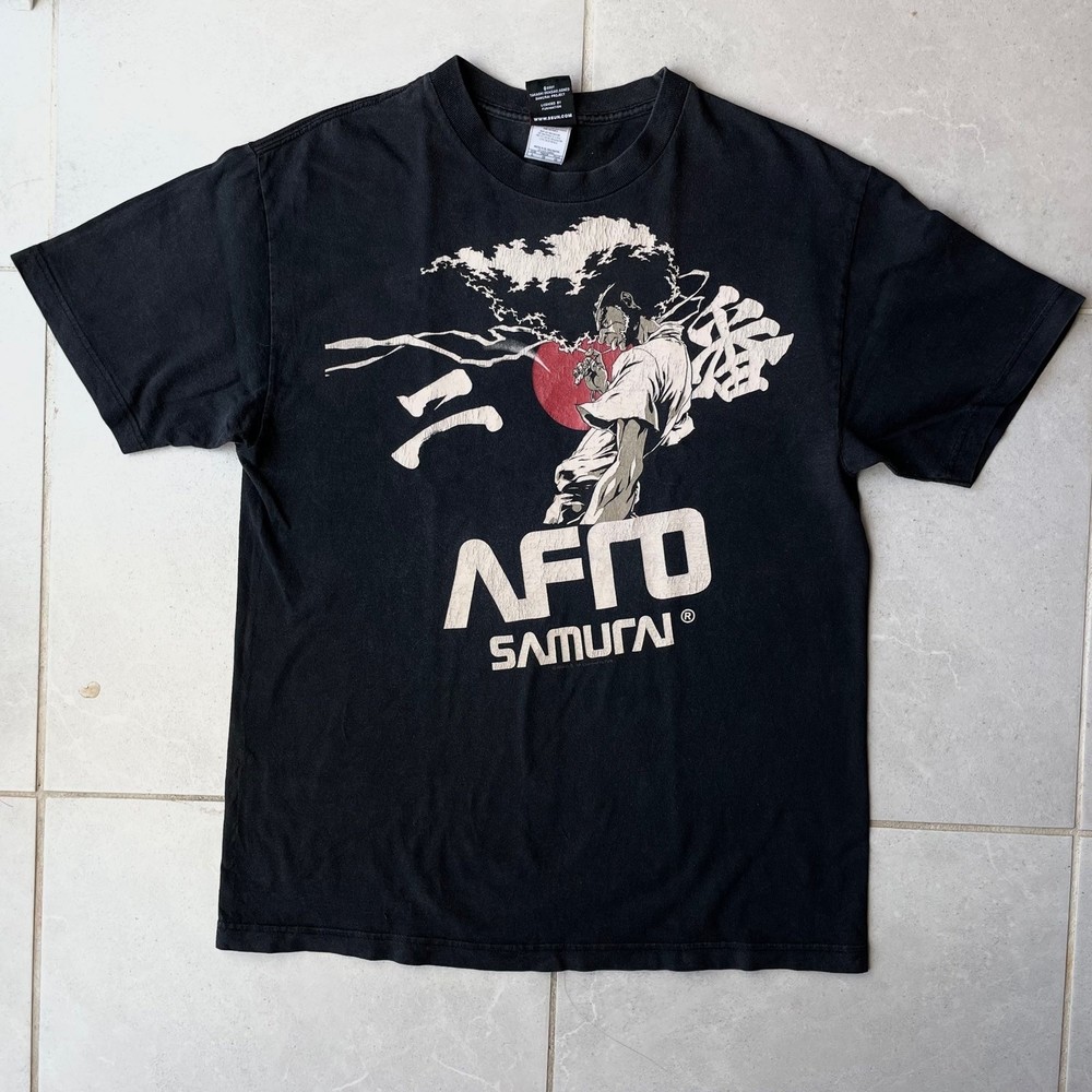 Vintage Y2K Official AFRO SAMURAI Anime Shirt Size Large